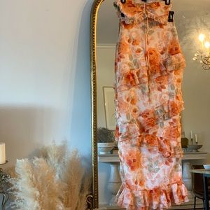 Revolve Majorelle Two Piece Tube Top & Long Skirt